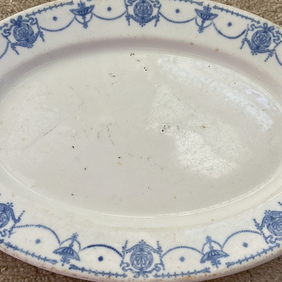 Vintage Ironstone Tray with blue pattern - Picture 3 of 6